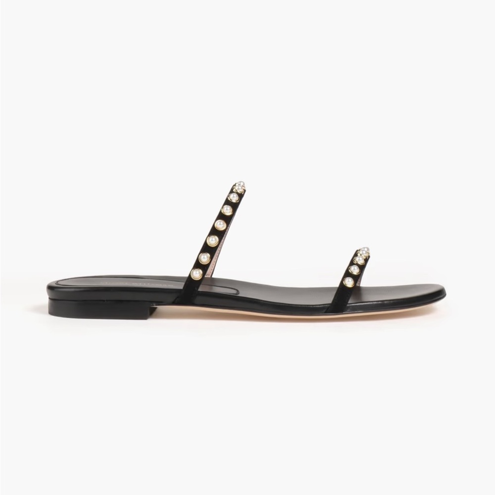 EU size 39 Stuart Weitzman black pearl flats great condition